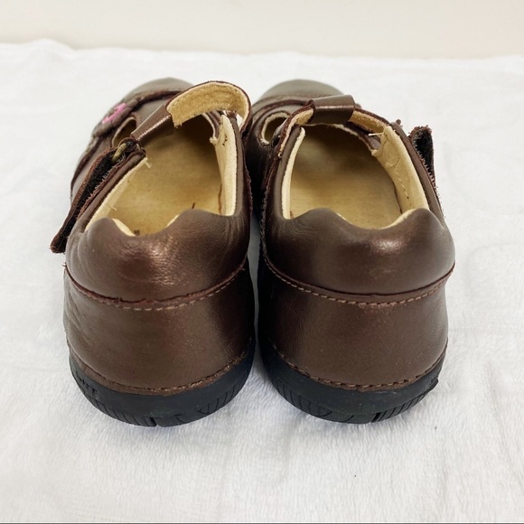 NEW STRIDE RITE Leather Carol Metallic Brown Floral Shoes Size 11.5W School Play - Picture 6 of 10